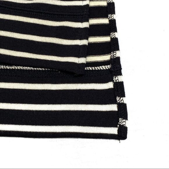 Caslon black and white striped 3/4 sleeve tunic top size L - Picture 11 of 14
